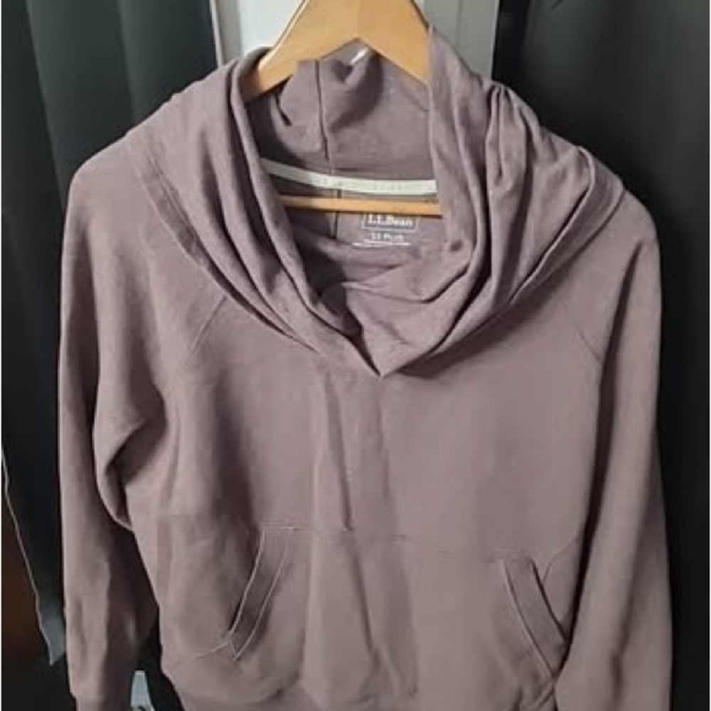 L.L. Bean Women's Dusty Mauve Cowl-Neck Sweater